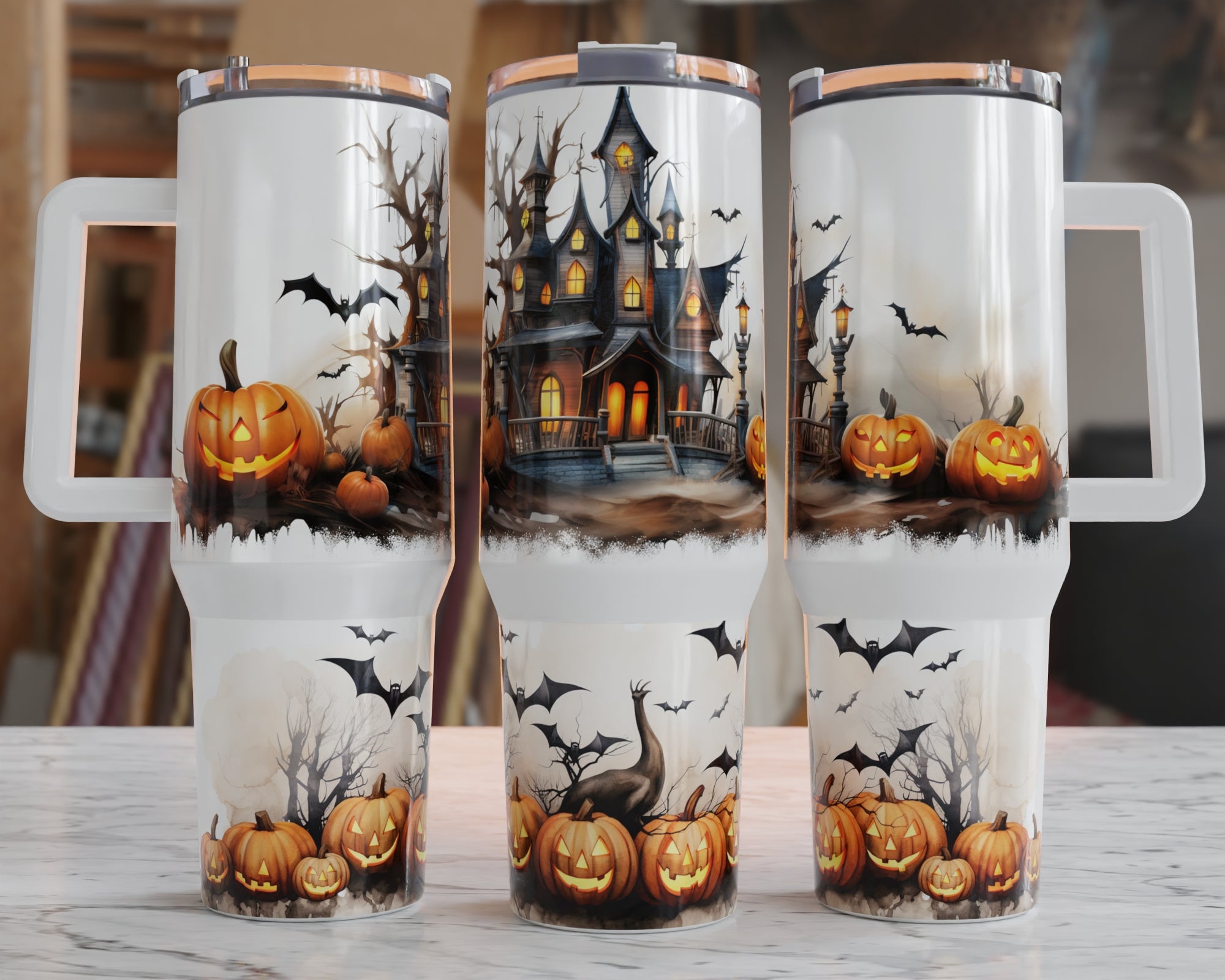 Halloween Mansion Tumbler